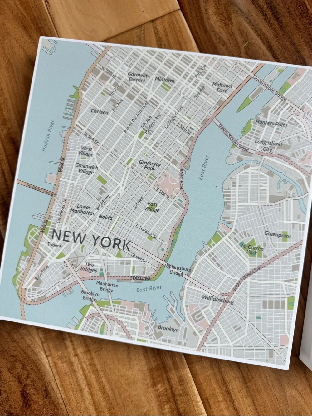 IKEA City Map Wall Art Set - New York, London, Paris in Light Blue and Green